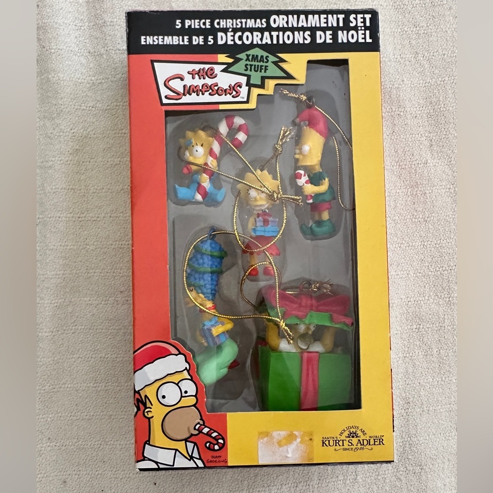 Vintage 2007 The Simpsons Christmas Ornaments - Kurt S. Adler Designer